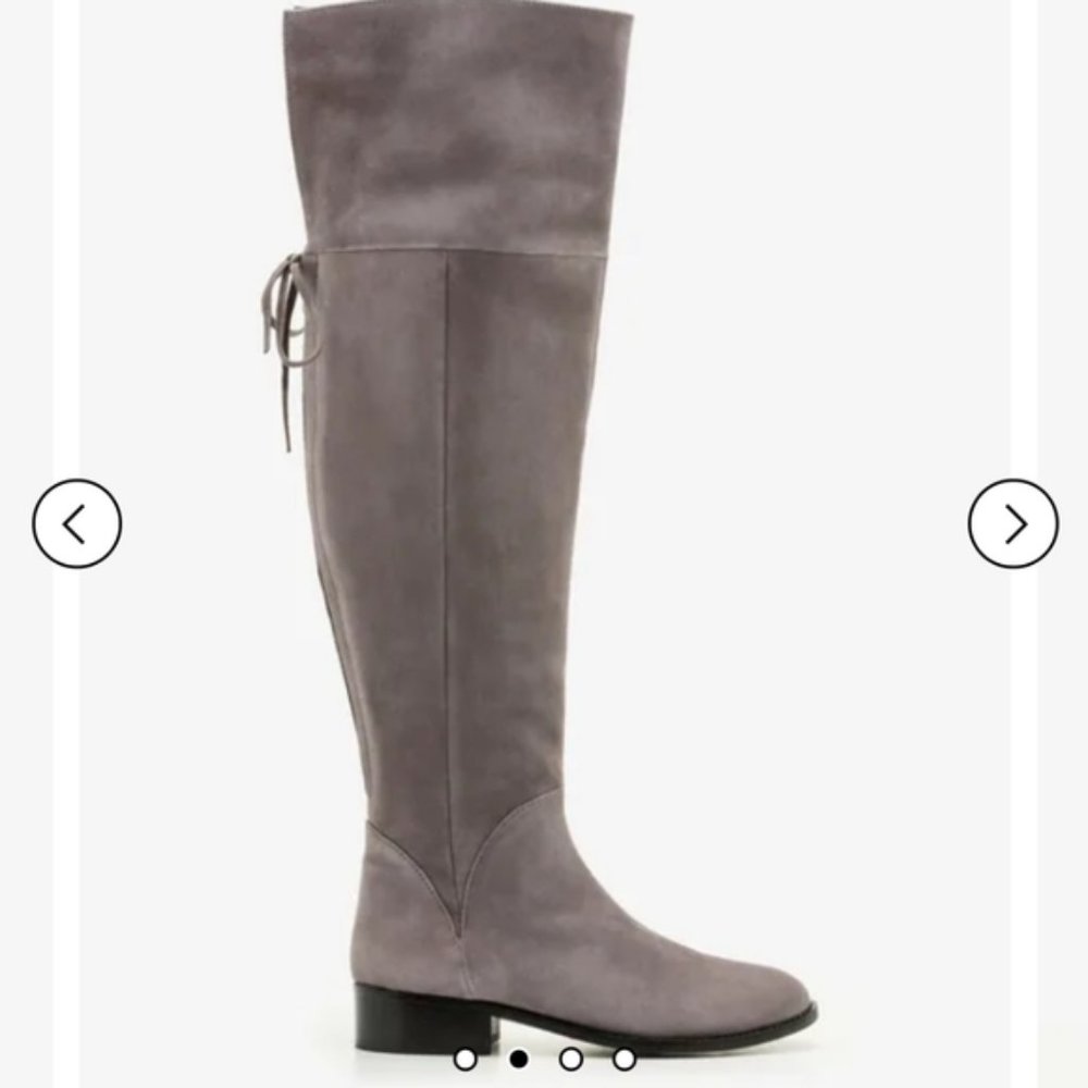 Boden Bray Over The Knee Boots Pewter Suede 10.53